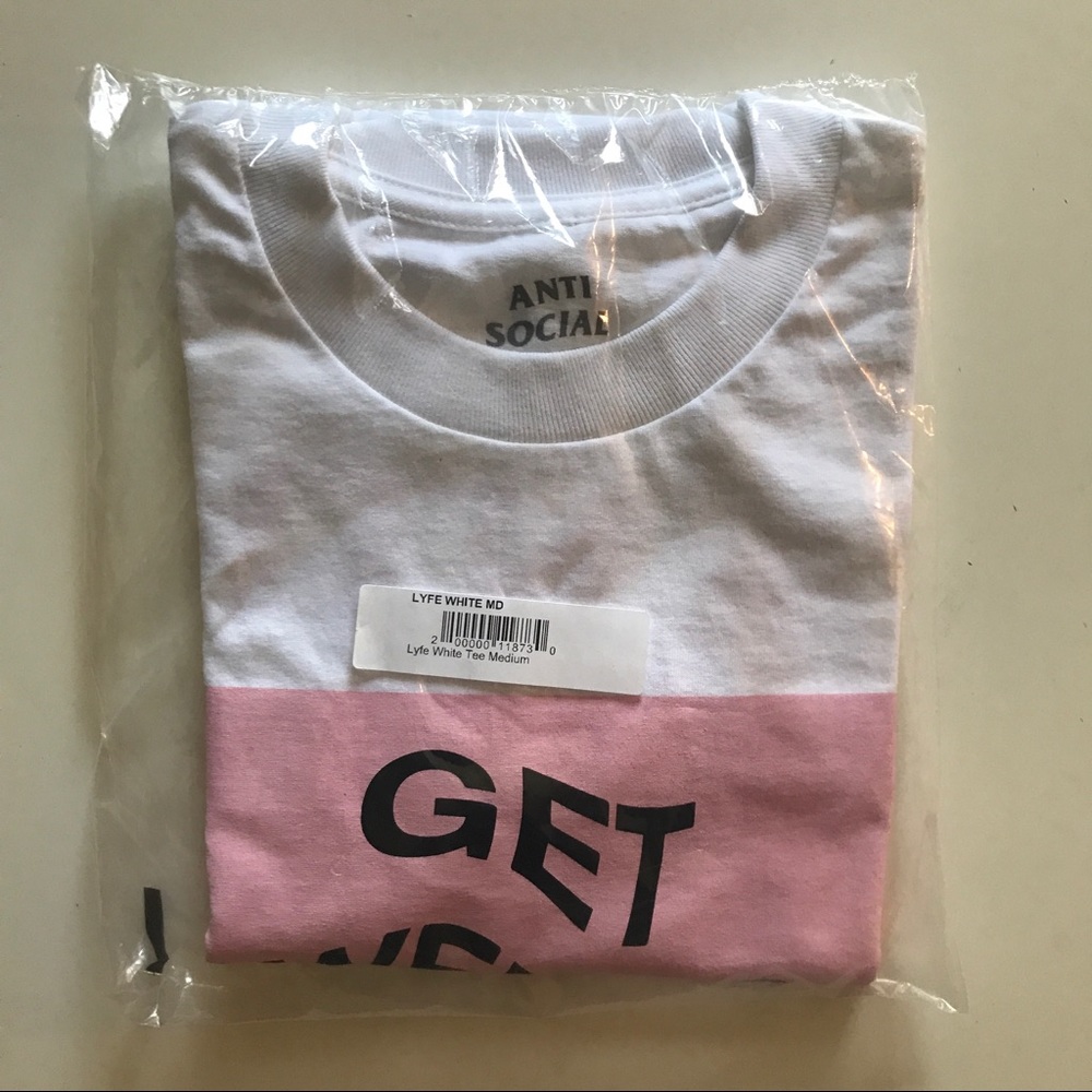 anti social social club lyfe get weird tee